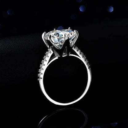 5CT Sparkling D Color Moissanite Lab Diamond Wedding Rings For Women S925 Sterling Silver Luxury Jewelry Engagement Ring