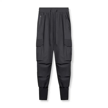 2024 New Men's Cargo Pants Summer Thin Loose Quick-Drying Elastic Leggings Running Training Sweatpants Casual Trend Trousers