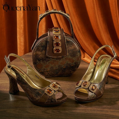 Three-Dimensional Bag and High Heel Shoes in Europe and America the First Choice for Fashionable Ladies for Parties and Work