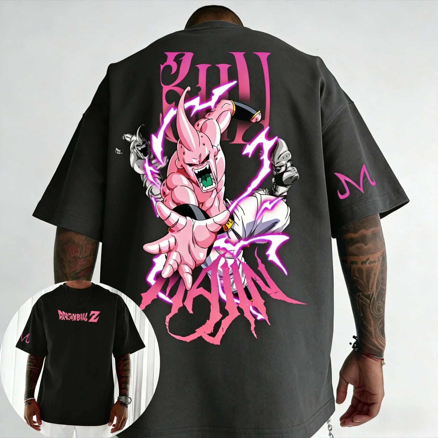 Anime T-shirt Summer New Majin Buu Co Branded Men and Women Harajuku Loose Casual Parent Child Short Sleeve