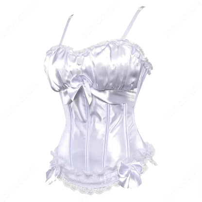 Women Corset Top With Straps Bustier Pink Lace Corset Overbust Tank Tops Thin Straps Sexy Green Corset for Women