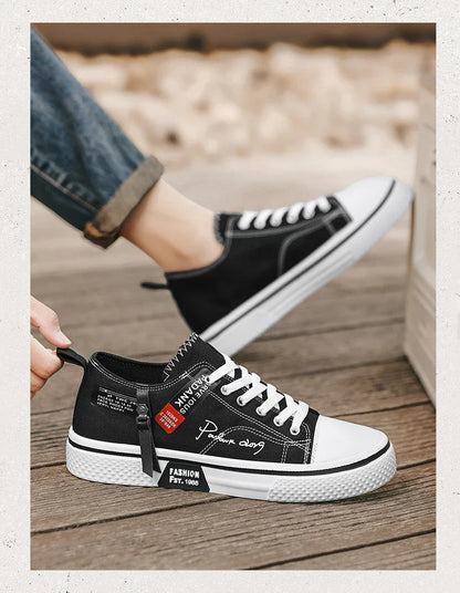 Men's plus size casual Canvas shoes summer soft-sole non-slip outdoor walking shoes fashion youth sports board shoes flat shoes