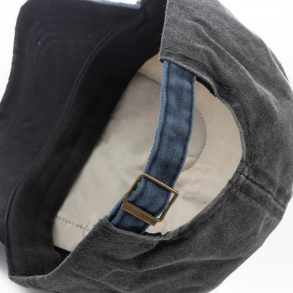 Washed Cotton Damage Baseball Cap Motor Snapback Hat