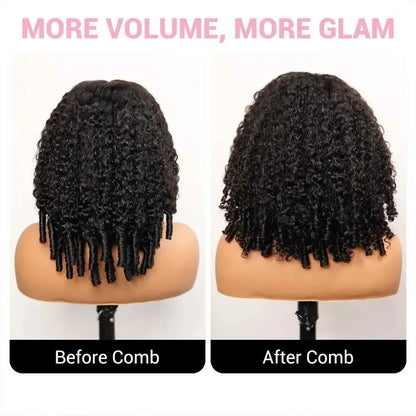 Curly Human Hair Wig 13x4 HD Transparent Lace Frontal Wigs Pre Plucked 250% Density Burmese Human Hair Wigs 28 Inch