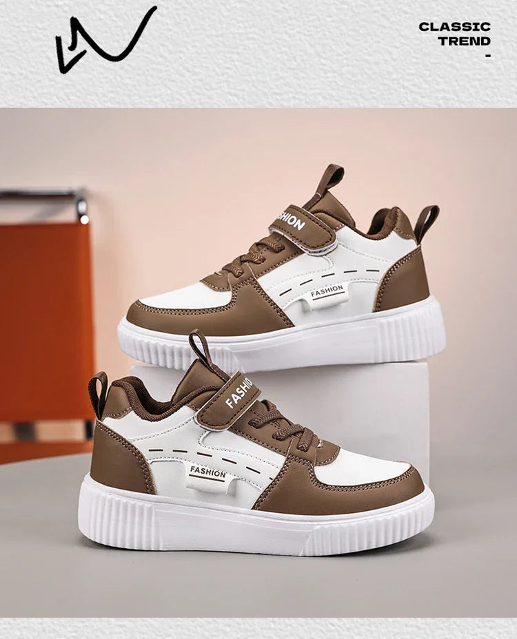 Green Skateboard Shoes Kids Trainers Fashion Lightweight Children's Sports Shoes Comfortable Non-slip Casual Sneakers For Boys
