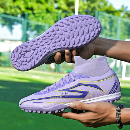 Adult anti slip TF/broken nail men's breathable sports shoes new couple outdoor lightweight soccer shoes