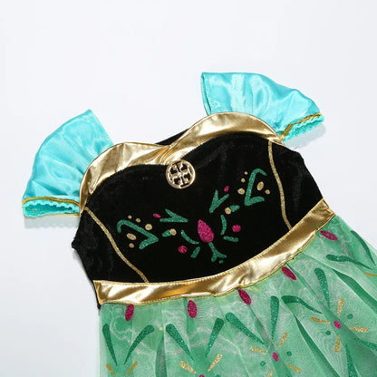 Girl Princess Dress Halloween 2026 Cosplay Party Costume Snow Queen Princess Clothes Children Outfit