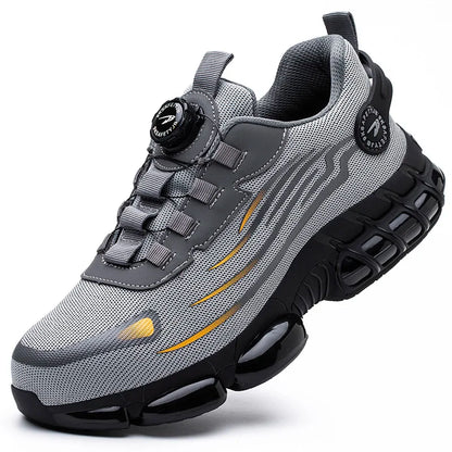 Rotating Button Safety Shoes Men Anti-smash Anti-puncture Work Shoes Fashion Men Sport Shoes Security Protective Boots 36-50