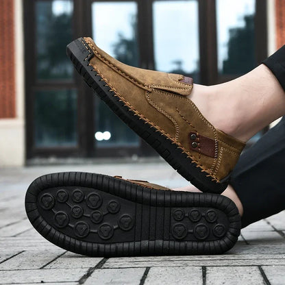 Spring Handmade Men Shoes Casual Comfortable Men Slip On Loafers Men Walking Flats Hot Sale Moccasins Tooling Shoes Sneakers