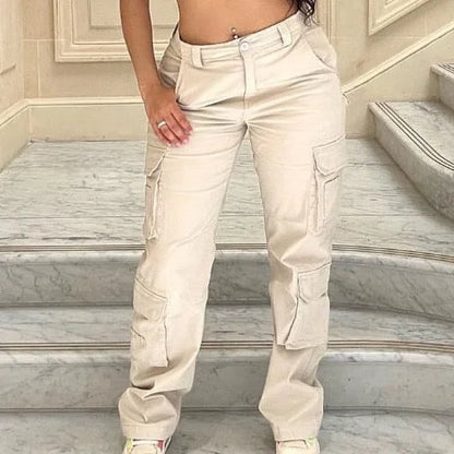 Women Jeans Cargo Pants Denim Long Pants
