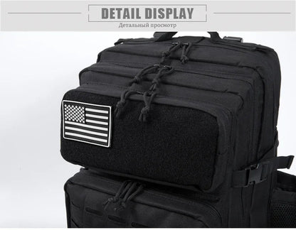 25L/45L Tactical Backpack for Men and Women Outdoor Survival Bug Out Bag Small School Rucksack Hking with Bottle Holder