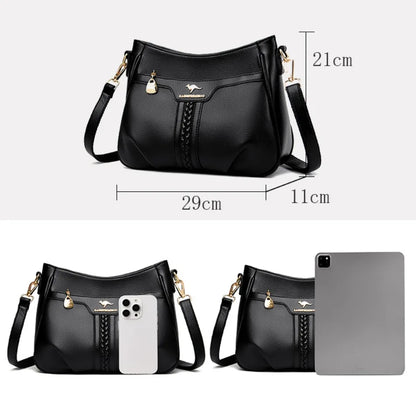 Genuine High Quality Soft Leather Women's Handbag Trend Designer Female Crossbody Bag Casual Shoulder Messenger Handbags 2024