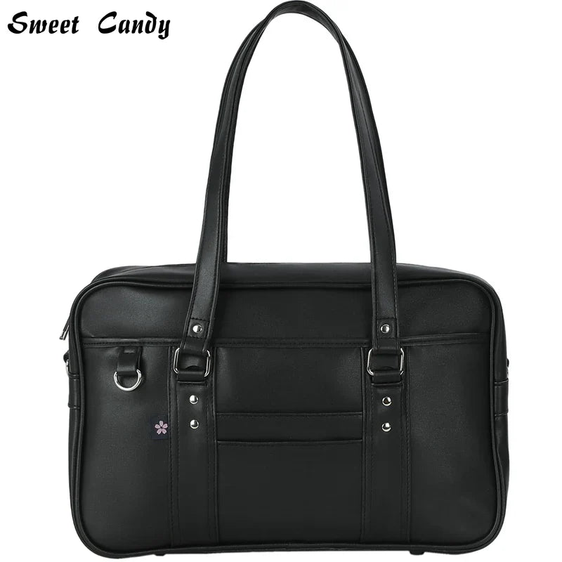 Briefcase high Students Bag Schoolbags Shoulder Bags14-16inch Laptop Bag's Messenger Bags Office HandbagPU Leather tote bag