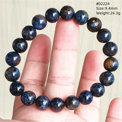 Natural Blue Pietersite Bracelet Women Men Beads Round Beads Chatoyant Cat Eye Fire Pietersite Namibia AAAAAA