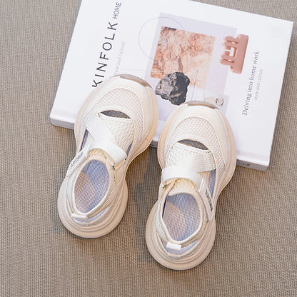 Boys Girls Sports Sandals Rotating Button Students Sneakers Hollowed-out Summer New Students Running Shoes Mesh Breathable