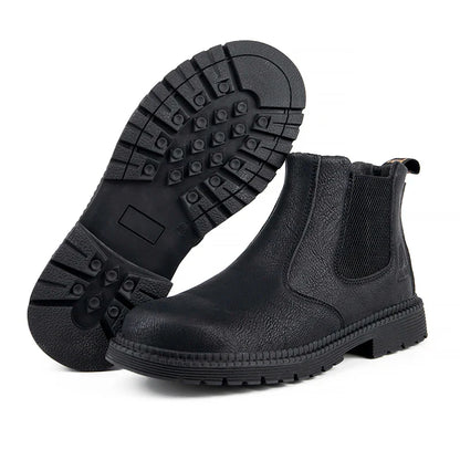 Men Boots Leather Shoes Men Work Safety Shoes Men Indestructible Work Boots Men Safety Boots Steel Toe Shoes Chelsea Boots