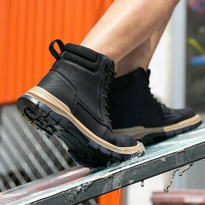 New Non Slip Work Shoes Men Work Boots Indestructible Safety Shoes Steel Toe Shoes Puncture-Proof Sneakers Male Footwear Shoes