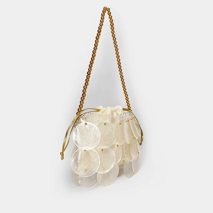 New Shell Bag Natural Beimu sequins Hand woven Bead Bead Bag Shoulder Bag