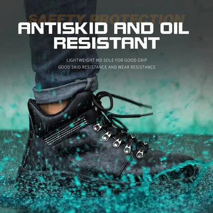 Safety Shoes Men Lightweight Sneaker Steel Toe Cap Shoes Anti-smash Puncture-Proof Work Safety Shoes Protective Boots Work Shoes