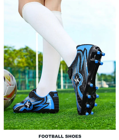 Kids Soccer Cleats Football Shoes AG/TF Studs Non Slip Wear Resistant Breathable Training Sneakers Children Boy Girl Match Boots