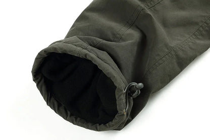 Men's Fleece Cargo Pants Winter Plush Tactical Pants Casual Joggers 3XL Korean Loose Hiking Running Warm Thermal Trousers