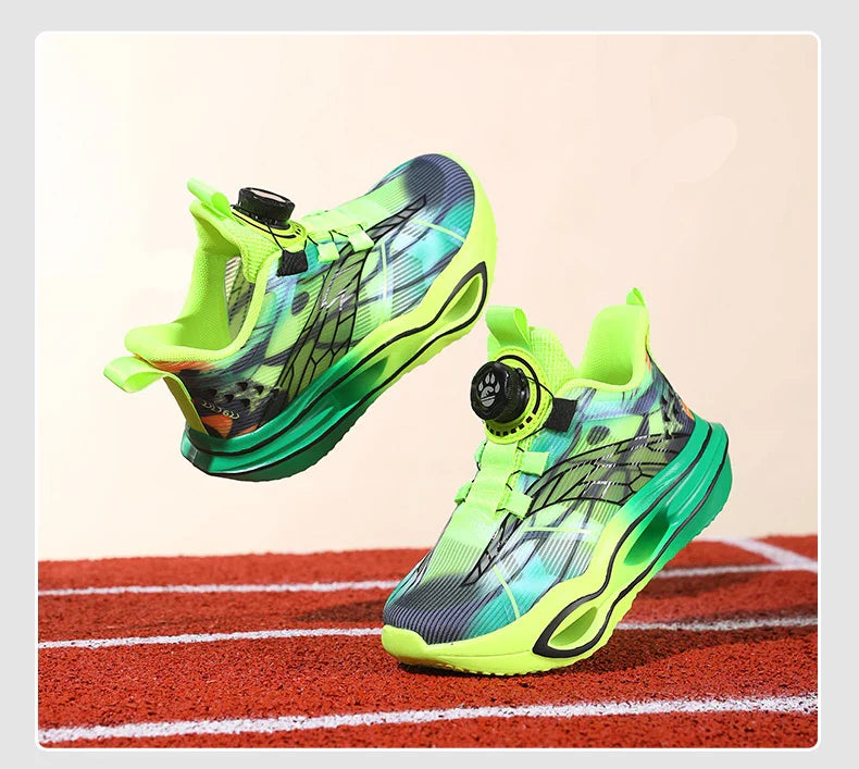 Children‘s Basketball Shoes Cushioned Sneakers Non-slip Breathable Running Shoes Lace-up Boys Girls Athletic Shoes Tennis Shoes