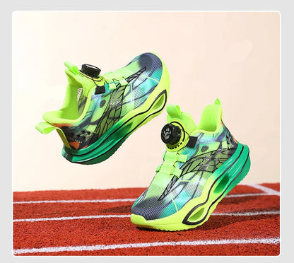 Children‘s Basketball Shoes Cushioned Sneakers Non-slip Breathable Running Shoes Lace-up Boys Girls Athletic Shoes Tennis Shoes