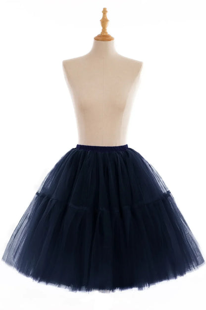 6 Layers Fluffy Ball Gown Women Short Skirts Knee Length Tutu Dress Underskirt Soft Tulle Petticoat for Club Cosplay Marathon