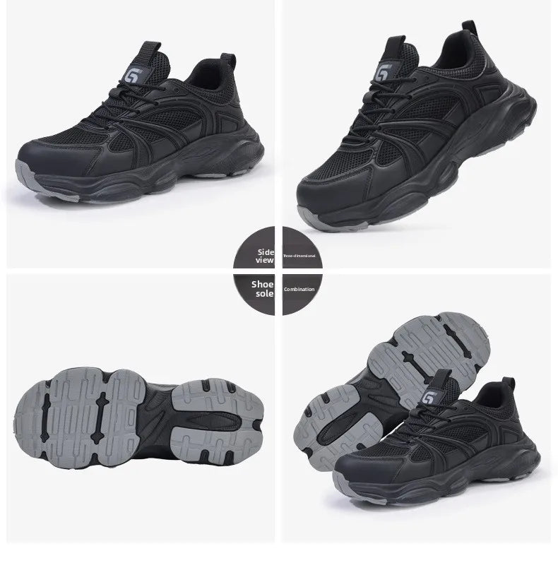 Safety Shoes Men Shoes Breathable Anti Smashing Puncture Comfortable Men's Safety Tennis Steel Toe Cap Puncture