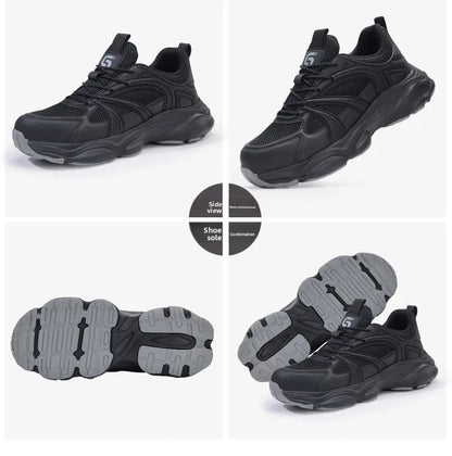 Safety Shoes Men Shoes Breathable Anti Smashing Puncture Comfortable Men's Safety Tennis Steel Toe Cap Puncture