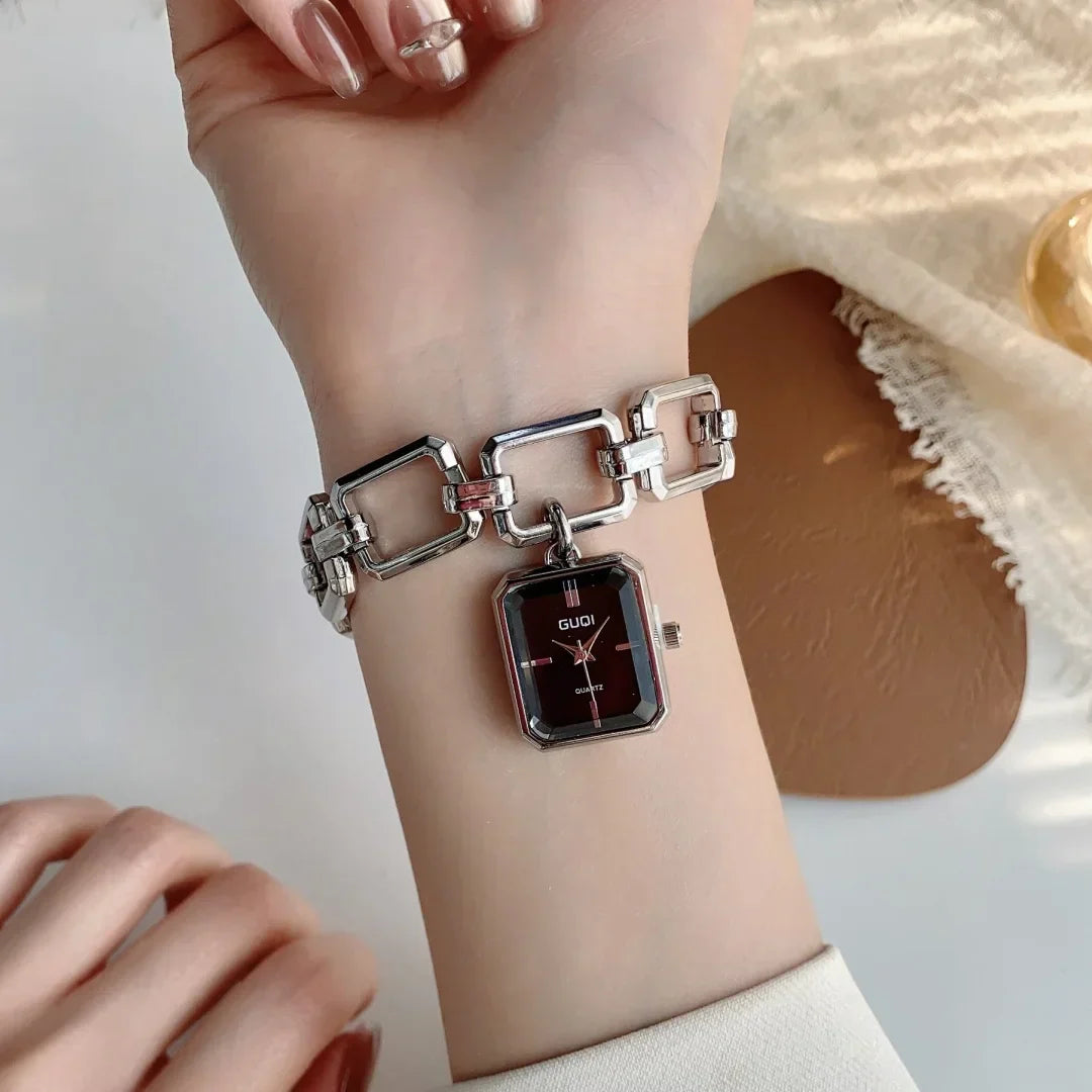Women Quartz Watch Bracelet Square Dial Quartz Analog Women's Watches Ladies Wristwatch Elegant Female Clock Montre