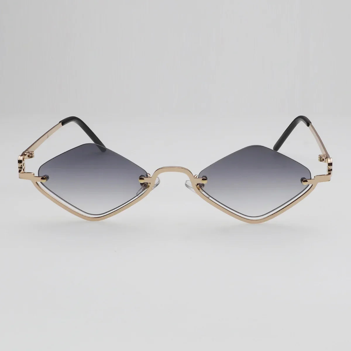Fashion Small Polygonal Sunglasses Women Luxury Brand Metal Half Frame Sun Glasses Ladies Hipster sexy Cat Eye Shades Vintage