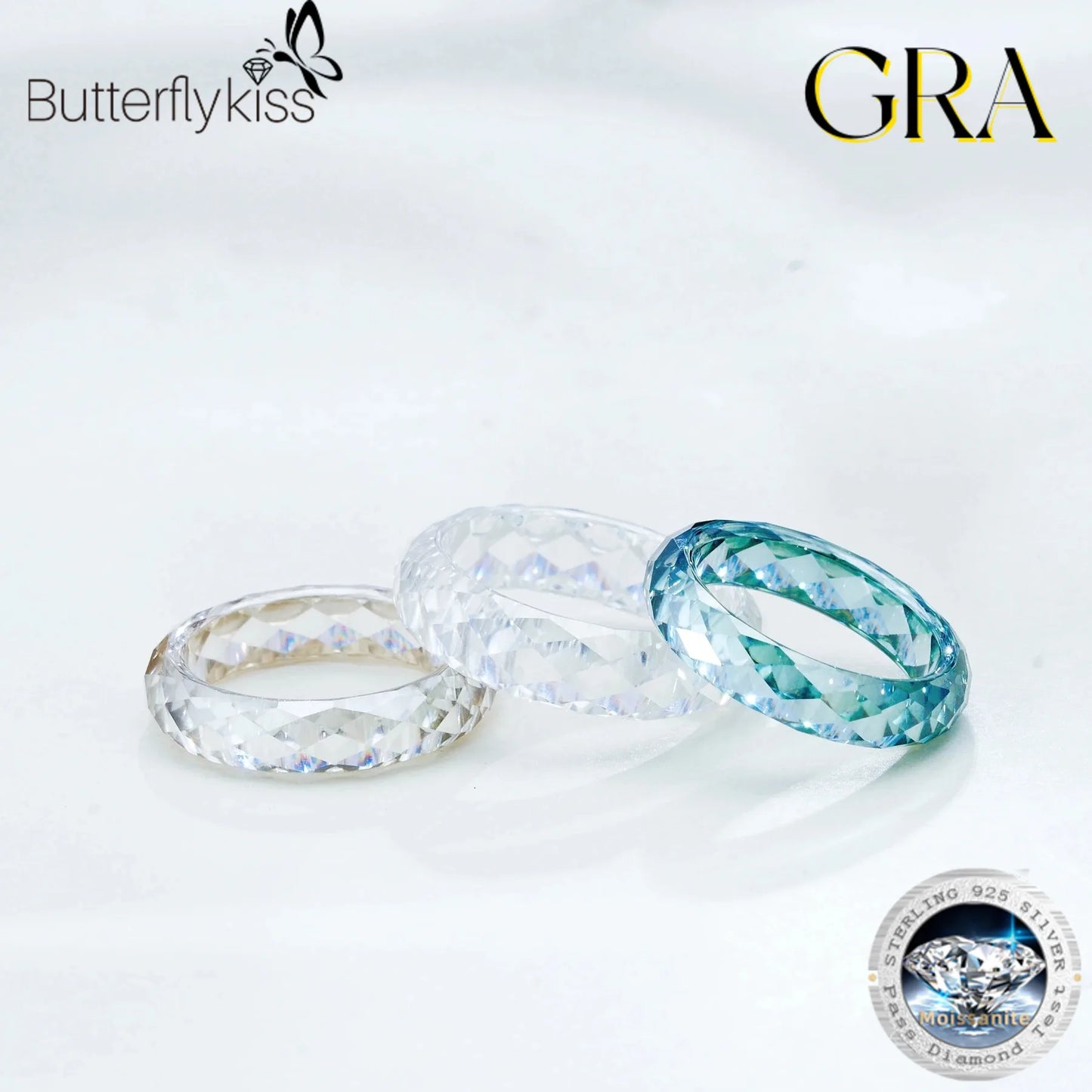 Butterflykiss 100% Moissanite Diamond Ring Proposal Engagement Wedding Anniversary Gift Luxury High Quality Rare Jewelry Gifts