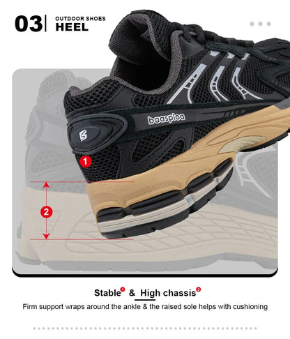 Bassploa Tênis Masculino de Corrida, Moda, Leve, Malha Respirável, Esportivo, Casual, Antiderrapante, para Caminhada