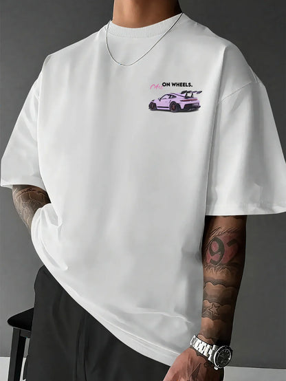 Men Summer Super Sports Car Theme T-Shirt Speed and Style Street Fashion Must Have Exquisite Illustration Design Summer Style