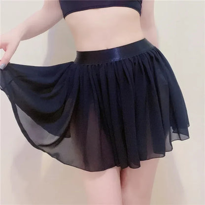 Elastic See Through A-Line Pleated Mini Solid Black Sheer Sexy High Waisted White Lace silk Short Skirts for Woman Spring Summer