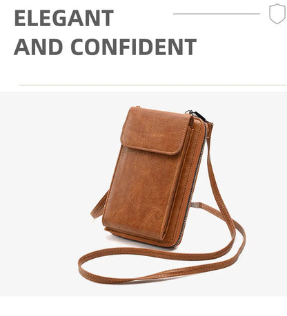 Fashionable single-shoulder bag, versatile crossbody bag, colorful mobile phone bag, large-capacity coin purse