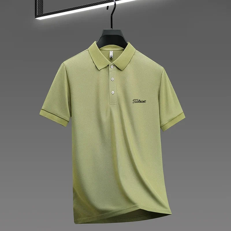 designer men's high quality brand short sleeves polo shirt lapel letter printing ventilate t-shirt business leisure men's wear