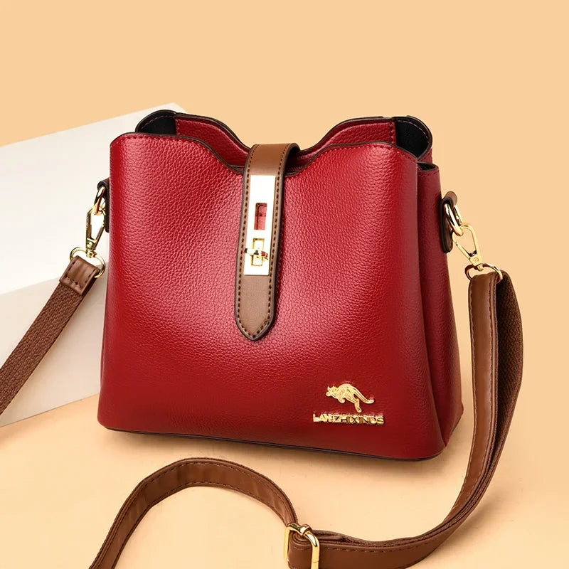 New High-quality Large Capacity PU Classic Women's Shoulder Bags 2025 Fashion Concise Light Luxury Versatile Style Crossbody Bag