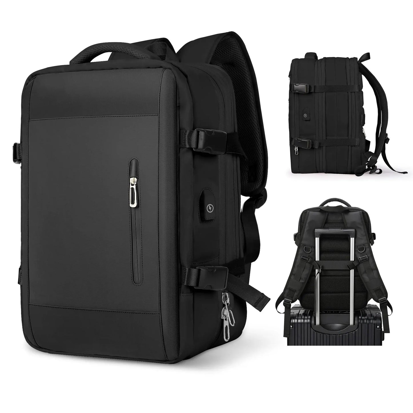 Men Backpack Business Travel Backpack Carry on Waterproof Expandable Backpacks Large Capacity Weekend Traveler Laptop Bag