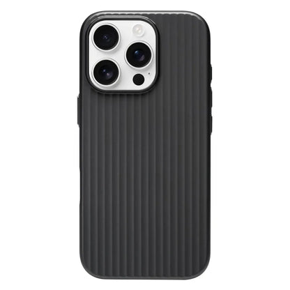 Stripes Metallic Paint Armor Case For iPhone 17 Air 16 15 14 13 Pro Max Shockproof Camera Protective Slim Matte PC Funda