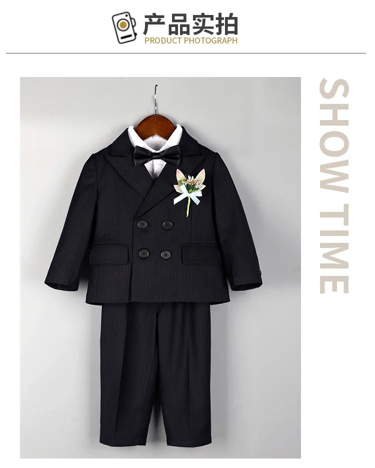 Boys Suit For Wedding 1Year Baby Kids Photograph Suit Children Formal Ceremony Tuxedo Dress Child Party Performance Costume