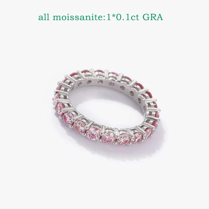 3mm Certified Moissanite Rings for Women Full Diamond Sparkling Bride Jewelry Wholesale 100% 925 Sterling Silver 9 Color