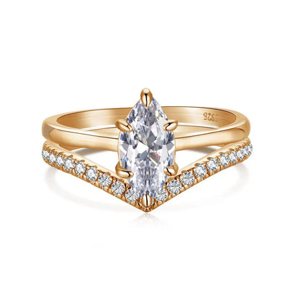 D VVS1 1ct Marquise Cut Moissanite Ring GRA s925 Sterling Silver Plated 18k Diamond Stacking Engagement Rings for Women