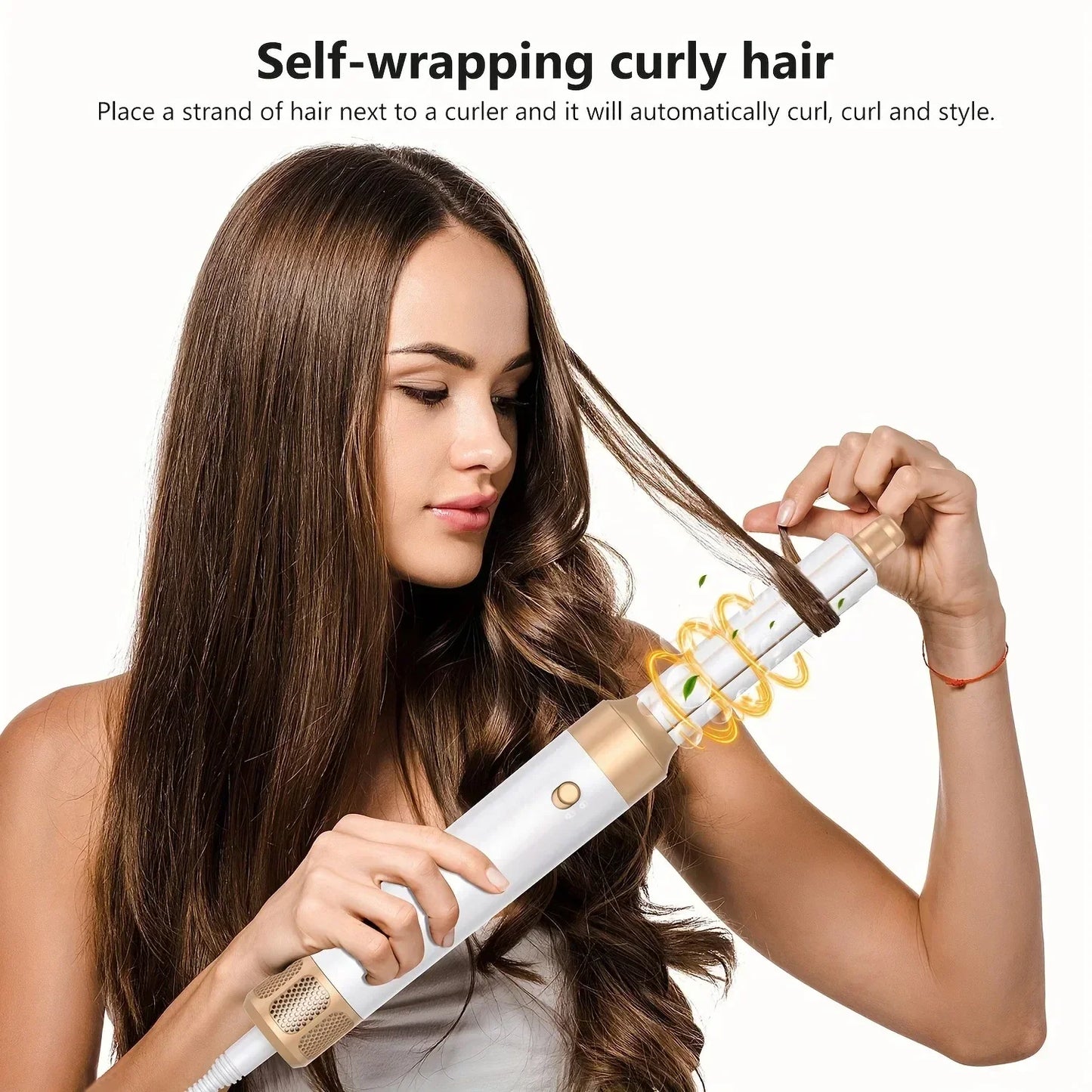 7 In 1 Hair Dryer Brush Brushless High Speed Hair Dryer with Diffuser Ionic Blow Dryer Hot Air Styling Comb Hair Curler