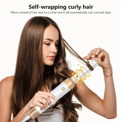 7 In 1 Hair Dryer Brush Brushless High Speed Hair Dryer with Diffuser Ionic Blow Dryer Hot Air Styling Comb Hair Curler
