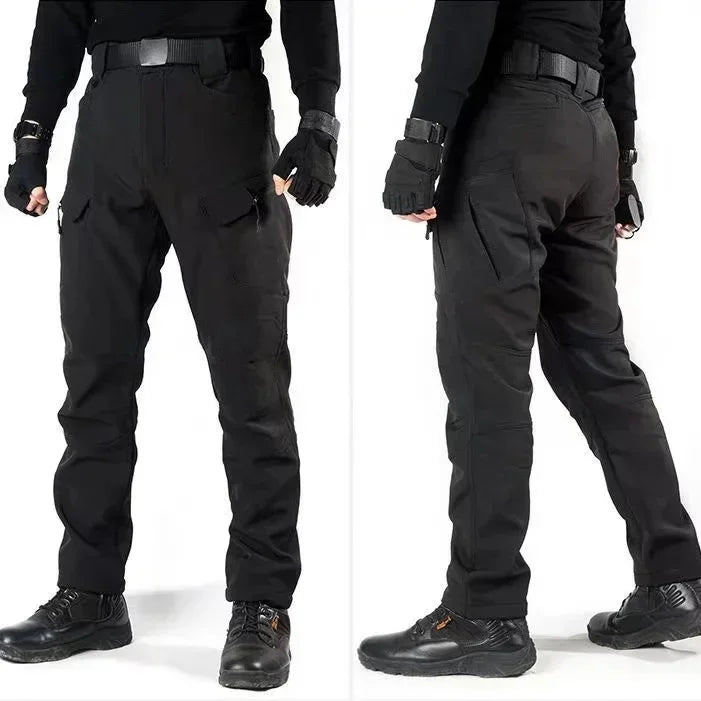 Waterproof Shark Skin Tactical Sets Mens Thicken Fleece New Soft Shell Combat Jackets+windproof Warm Cargo Pant 2 Piece Set