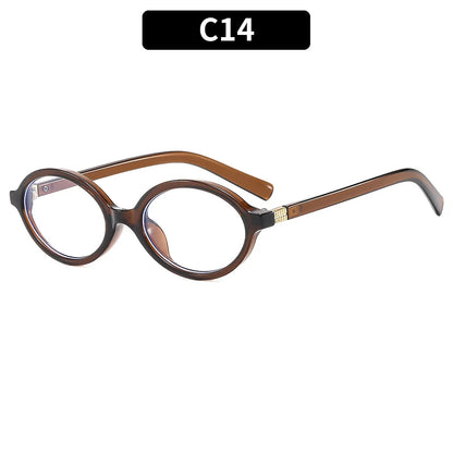 New Oval sunglasses For women Fashion Brand Black Small Frame Sun Glasses Female Retro Clear Lenses Eyewear Lady Trendy UV400