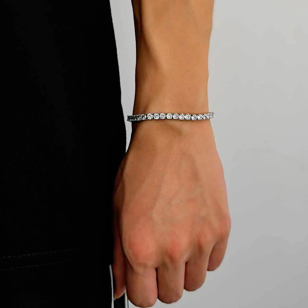 3/4/5/6.5mm Moissanite Diamond Tennis Bracelet Chain for Women Men 925 Sterling Silver Luxury Fine Jewelry Men's Gift