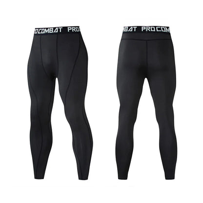 Men Compression Tight Leggings Running Sports Male Gym Fitness Jogging Pants Quick Dry Trousers Workout Training Yoga Bottoms